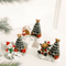 Festive Christmas Village Miniature Snowman And Winter House Desktop Decoration 0
