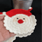 Handmade Crochet Santa Coaster Festive Heat Resistant Christmas Drink Mat 2