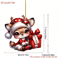 Cute Reindeer Christmas Ornament Acrylic Cartoon Elk Tree Decoration 3