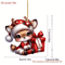Cute Reindeer Christmas Ornament Acrylic Cartoon Elk Tree Decoration 3