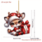 Cute Reindeer Christmas Ornament Acrylic Cartoon Elk Tree Decoration 4