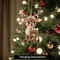 Cute Reindeer Christmas Ornament Acrylic Cartoon Elk Tree Decoration 9