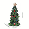 Festive Mini Christmas Tree Resin Ornament ChrHoliday Desktop Decoration 4