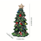 Festive Mini Christmas Tree Resin Ornament ChrHoliday Desktop Decoration 4