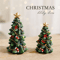 Festive Mini Christmas Tree Resin Ornament ChrHoliday Desktop Decoration 0