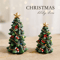 Festive Mini Christmas Tree Resin Ornament ChrHoliday Desktop Decoration 0