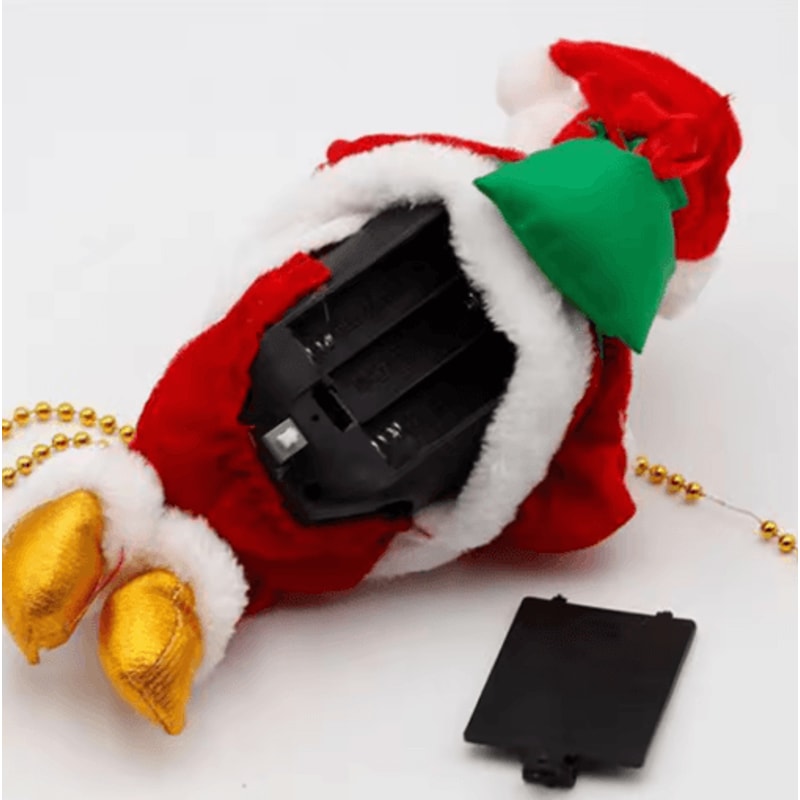 Animated Climbing Santa Decoration Musical Santa Rope Christmas Ornament 4