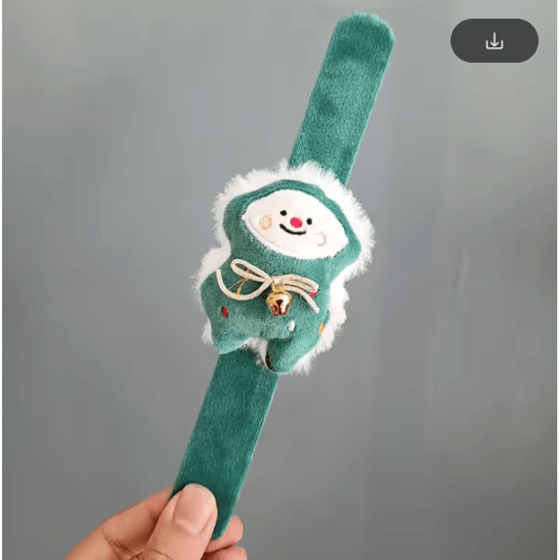 DDJOY Christmas Slap Bracelet Plush Elk And Snowman Kids Holiday Wristband 4