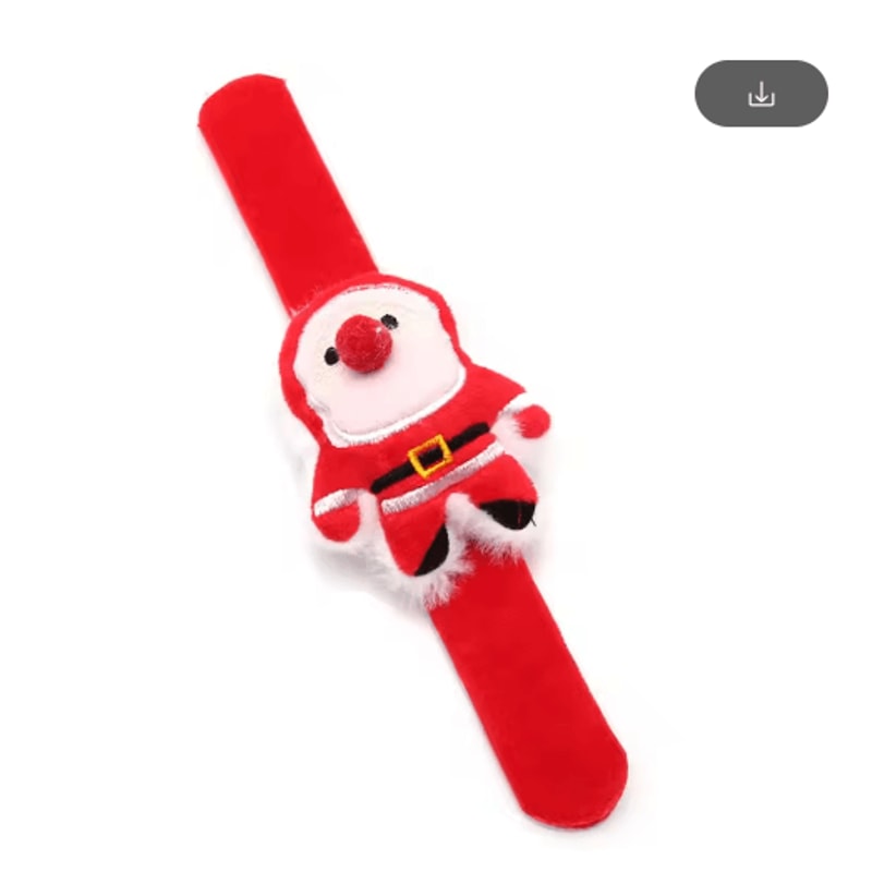 DDJOY Christmas Slap Bracelet Plush Elk And Snowman Kids Holiday Wristband 6