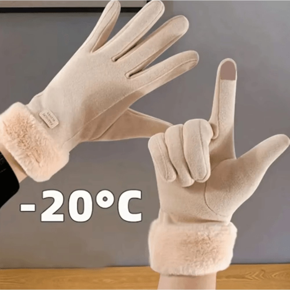 Womens Thermal Cycling Gloves Winter Warm Riding Gloves With Soft Lining 7