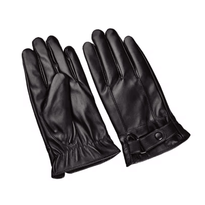 ThermaDrive Mens Leather Winter Gloves Windproof Touchscreen Gloves For Driving 3
