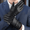 ThermaDrive Mens Leather Winter Gloves Windproof Touchscreen Gloves For Driving 0