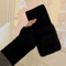 CozyLuxe Fingerless Winter Gloves Soft Plush Knitted Gloves For Women 4