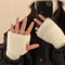 CozyLuxe Fingerless Winter Gloves Soft Plush Knitted Gloves For Women 0