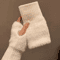 CozyLuxe Fingerless Winter Gloves Soft Plush Knitted Gloves For Women 8