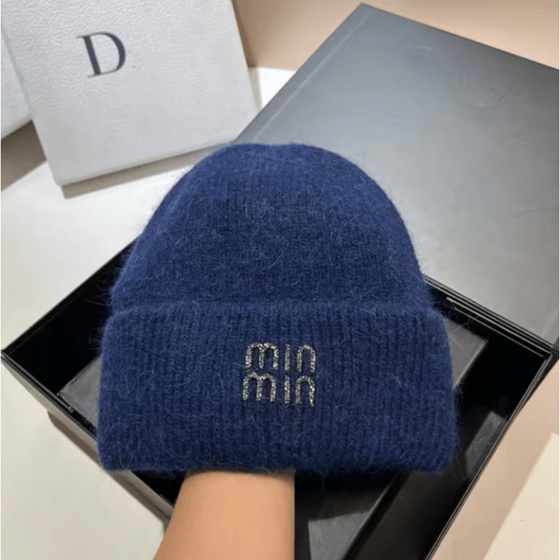 CozyRoll Korean Winter Knit Hat Thick Plush Knitted Beanie With DoubleRolled Edge 0