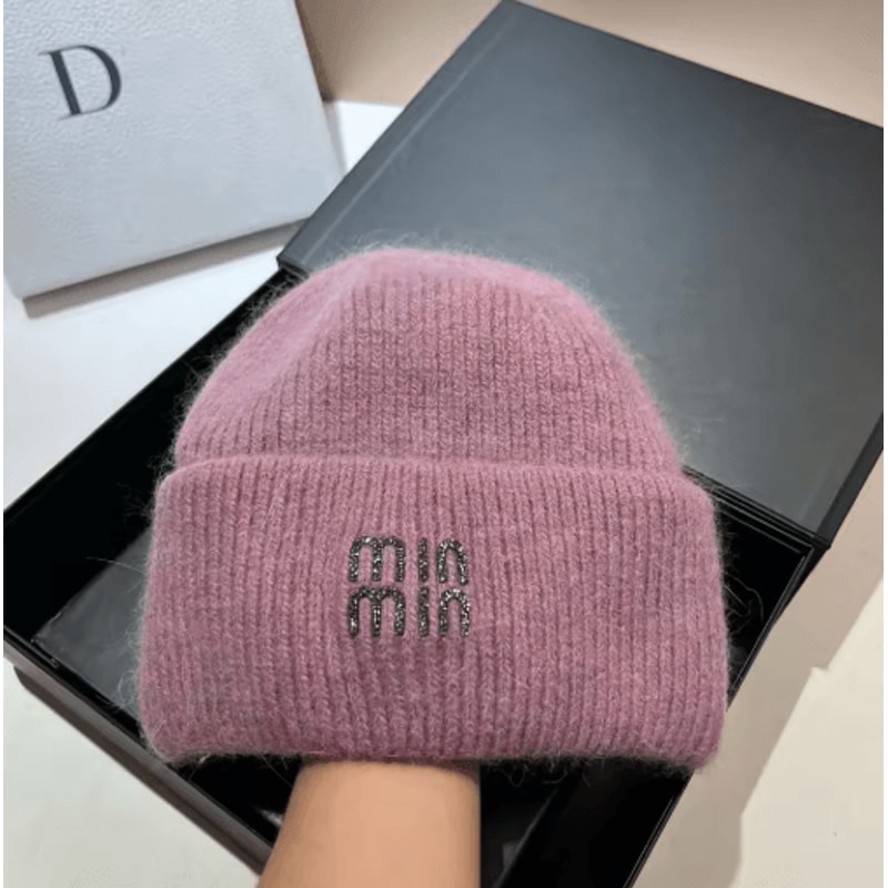 CozyRoll Korean Winter Knit Hat Thick Plush Knitted Beanie With DoubleRolled Edge 4