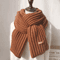CozyCable Cashmere Knit Scarf Chunky Winter Wrap Scarf For Women Men 1