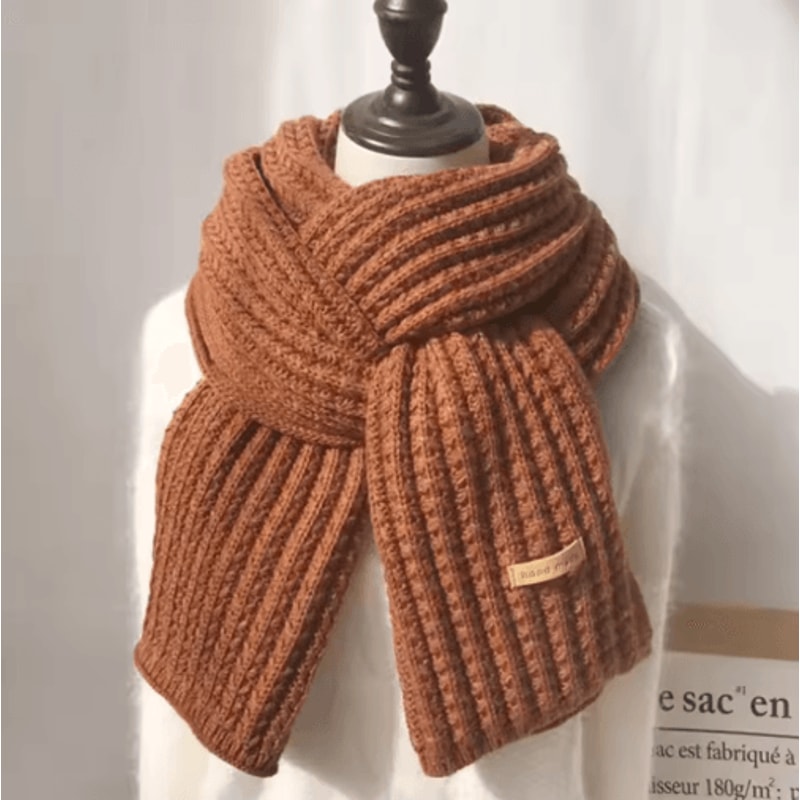 CozyCable Cashmere Knit Scarf Chunky Winter Wrap Scarf For Women Men 1