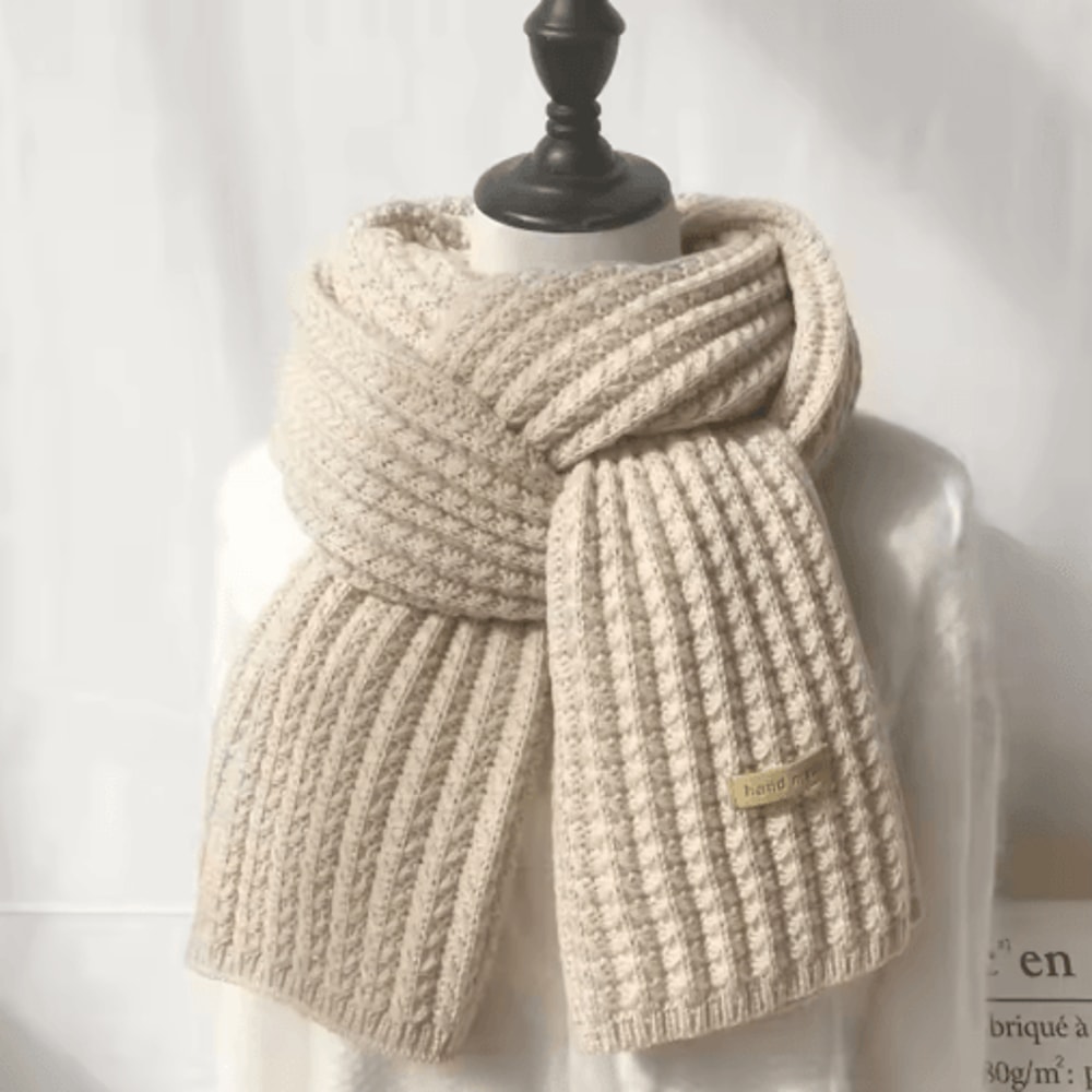CozyCable Cashmere Knit Scarf Chunky Winter Wrap Scarf For Women Men 2