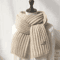 CozyCable Cashmere Knit Scarf Chunky Winter Wrap Scarf For Women Men 2