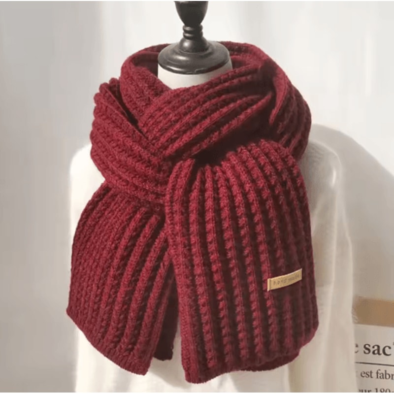 CozyCable Cashmere Knit Scarf Chunky Winter Wrap Scarf For Women Men 5