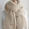 CozyCable Cashmere Knit Scarf Chunky Winter Wrap Scarf For Women Men 8