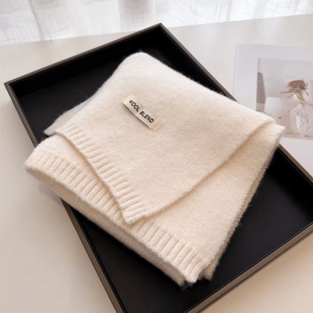 LuxeKnit Korean Winter Scarf Soft Knitted Shawl Scarf For Women 15