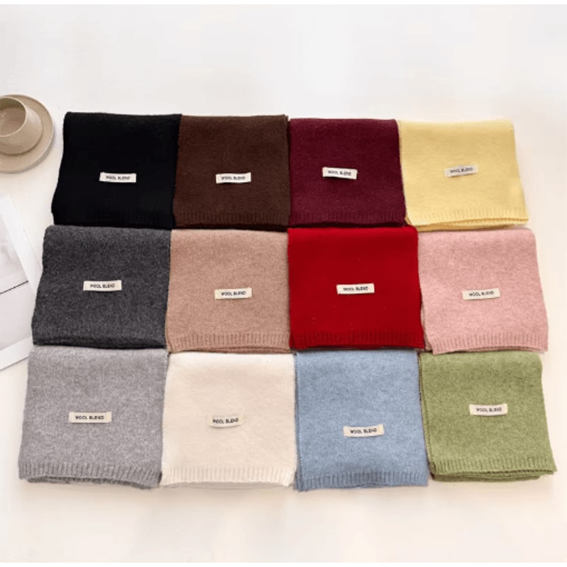 LuxeKnit Korean Winter Scarf Soft Knitted Shawl Scarf For Women 16