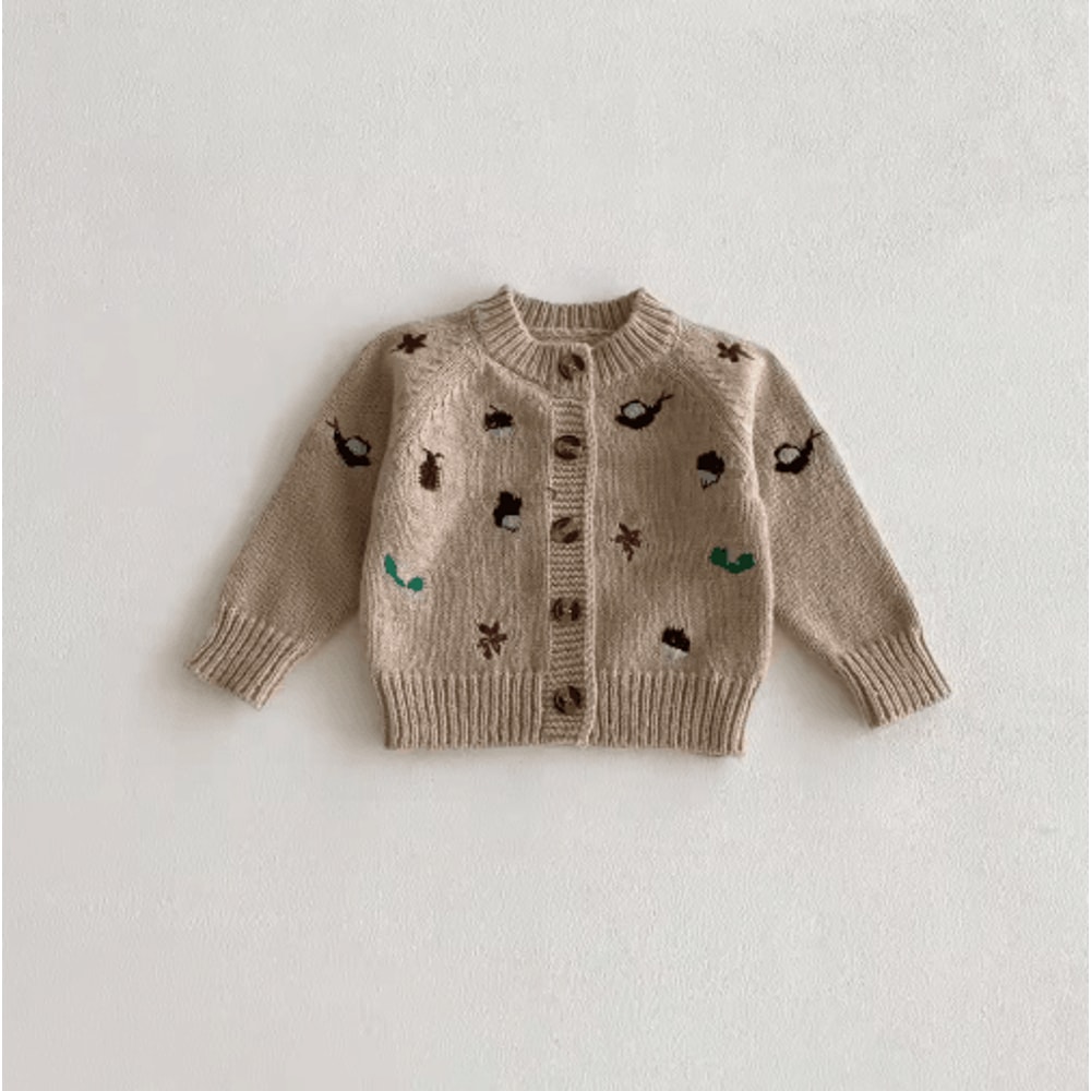 CozyBloom Baby Knitted Cardigan Sweater Soft Baby Knit Sweater For Boys Girls 1