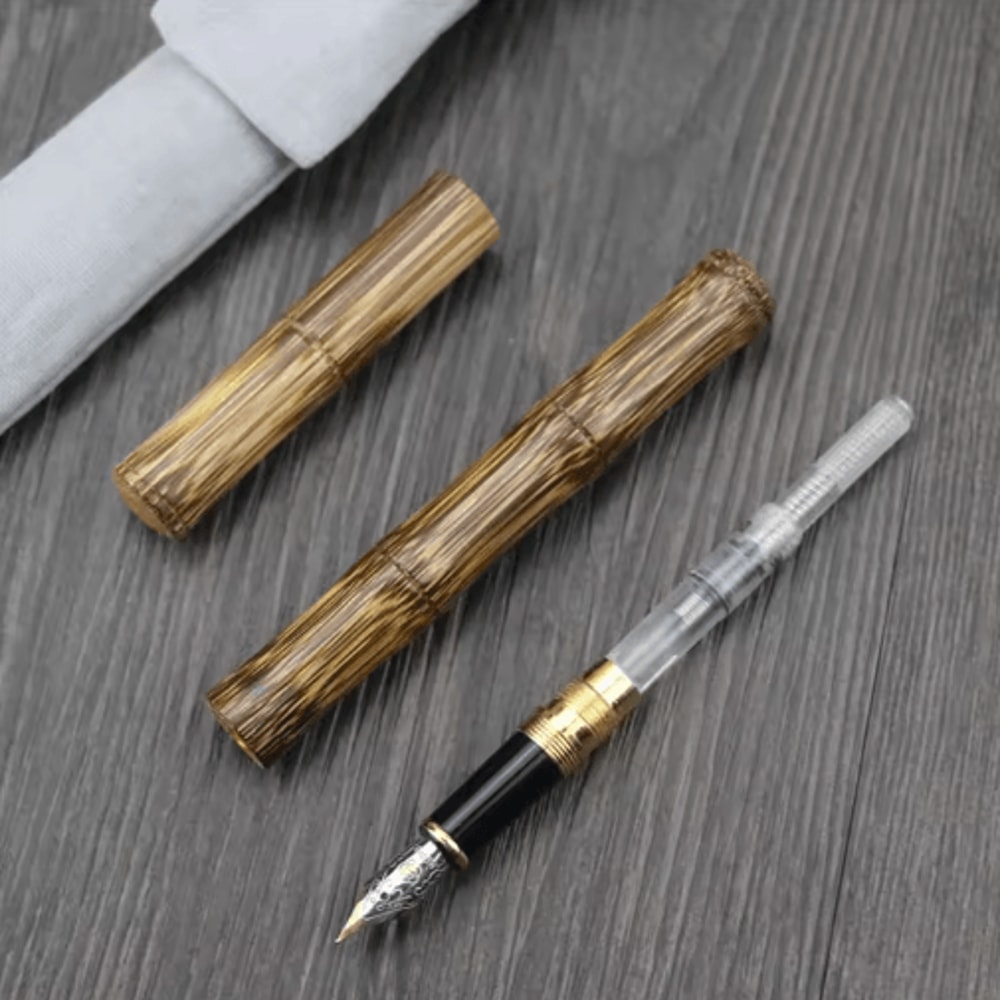 BambooCraft Wood Fountain Pen Elegant Bamboo Fountain Pen With 05mm Fine Nib 2