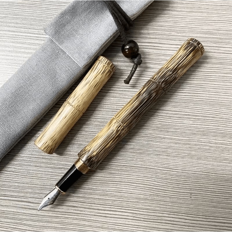 BambooCraft Wood Fountain Pen Elegant Bamboo Fountain Pen With 05mm Fine Nib 4