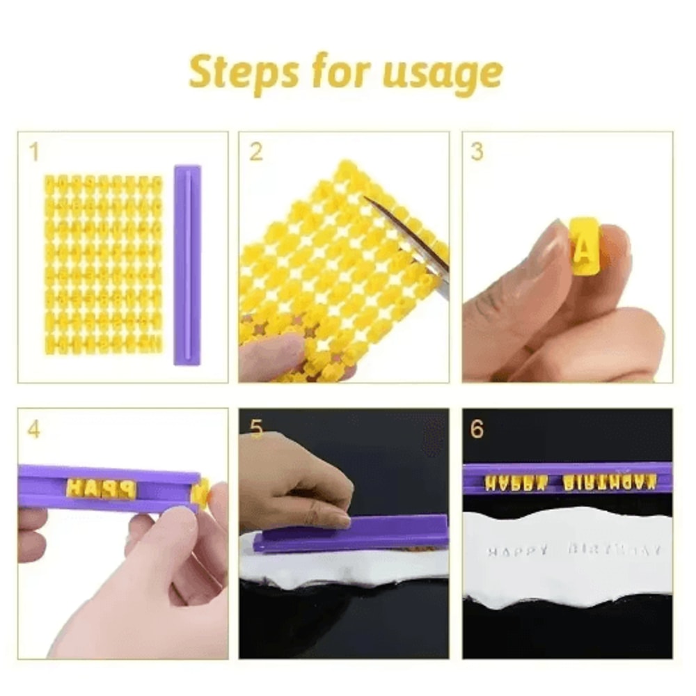 CraftStamp Alphabet Clay Embosser Set DIY Clay Letter Stamp Tool For Pottery Polymer Clay 6