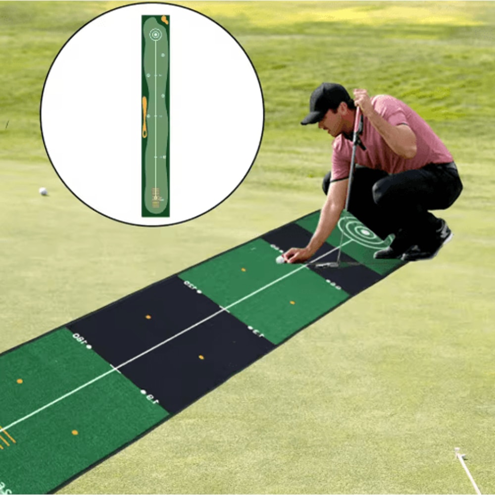 FlexPutt Foldable Golf Putting Mat Portable Golf Putting Practice Mat For Home Training 14