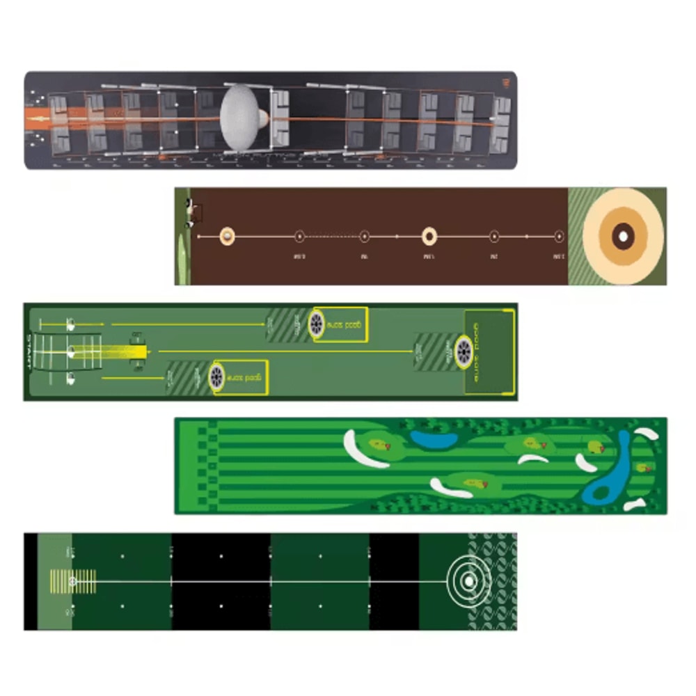 FlexPutt Foldable Golf Putting Mat Portable Golf Putting Practice Mat For Home Training 15