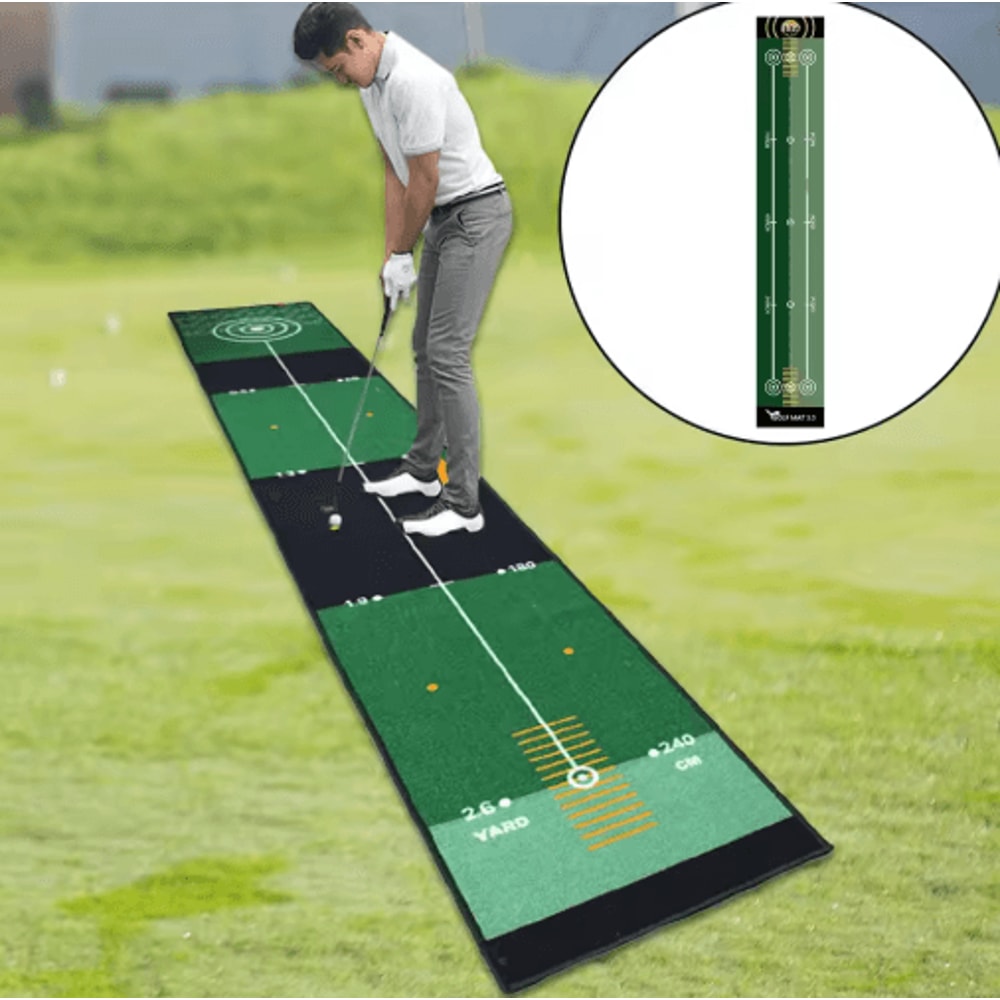 FlexPutt Foldable Golf Putting Mat Portable Golf Putting Practice Mat For Home Training 16