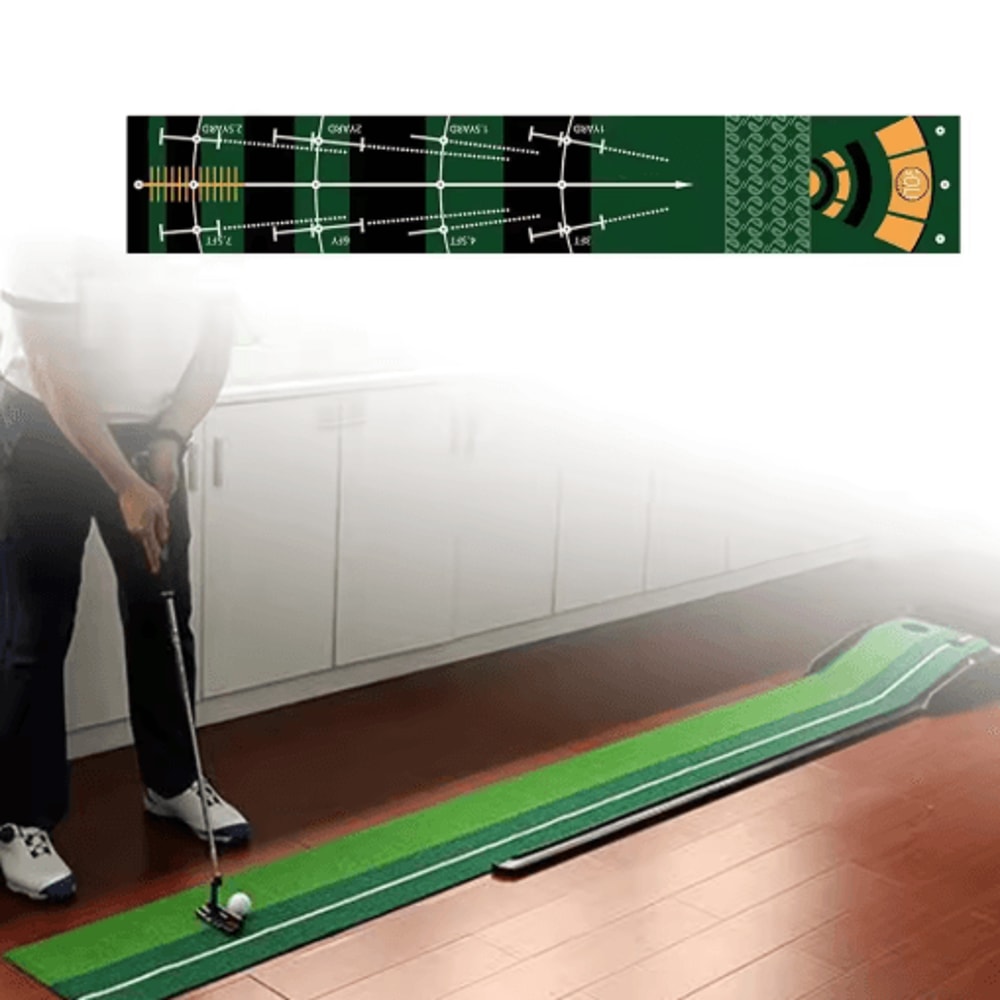 FlexPutt Foldable Golf Putting Mat Portable Golf Putting Practice Mat For Home Training 17