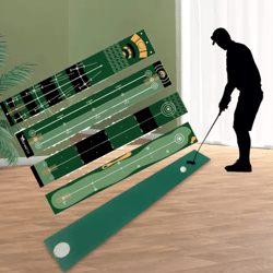 flexputt foldable golf putting mat – portable golf putting practice mat for home training