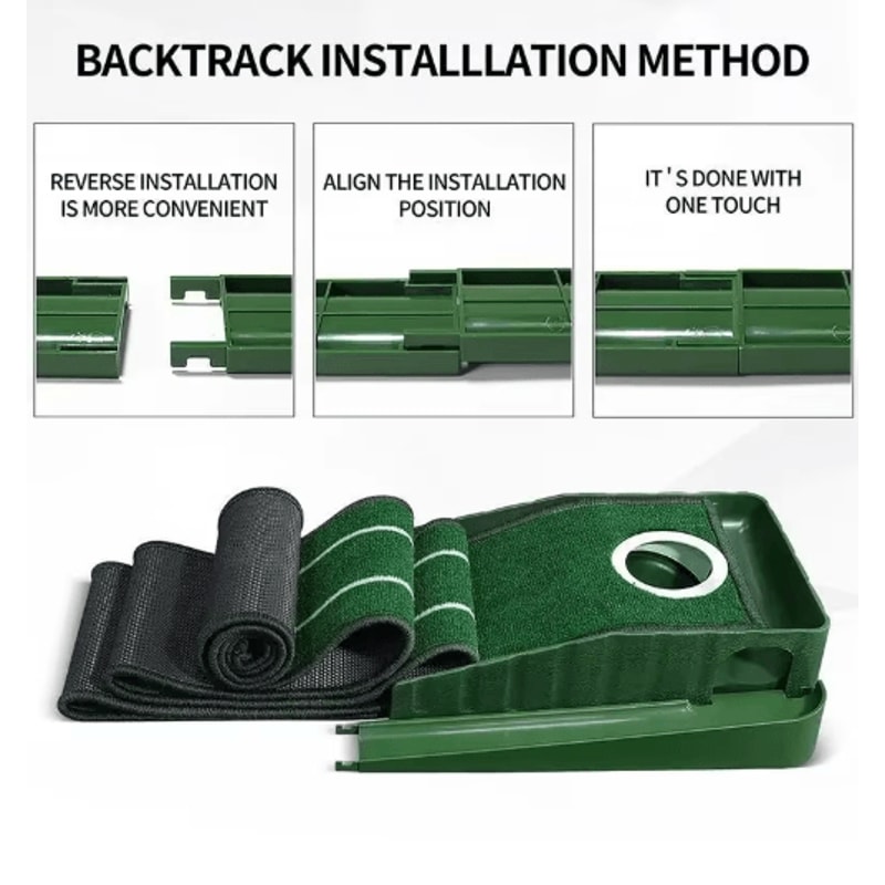 MiniPro Portable Golf Putting Mat Compact Mini Golf Practice Mat For Indoor Outdoor Use 3