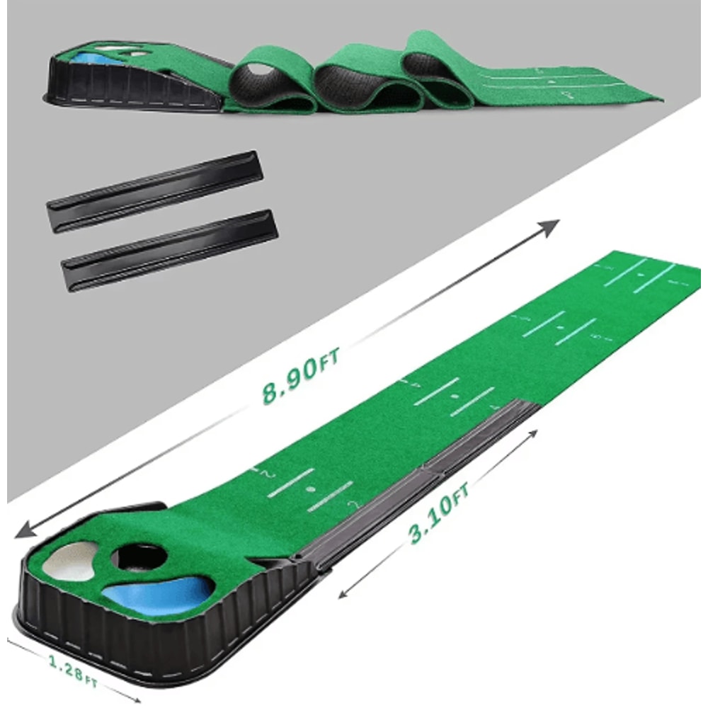 ReturnPro Golf Putting Trainer Mat Realistic Indoor Putting Mat With Ball Return 1