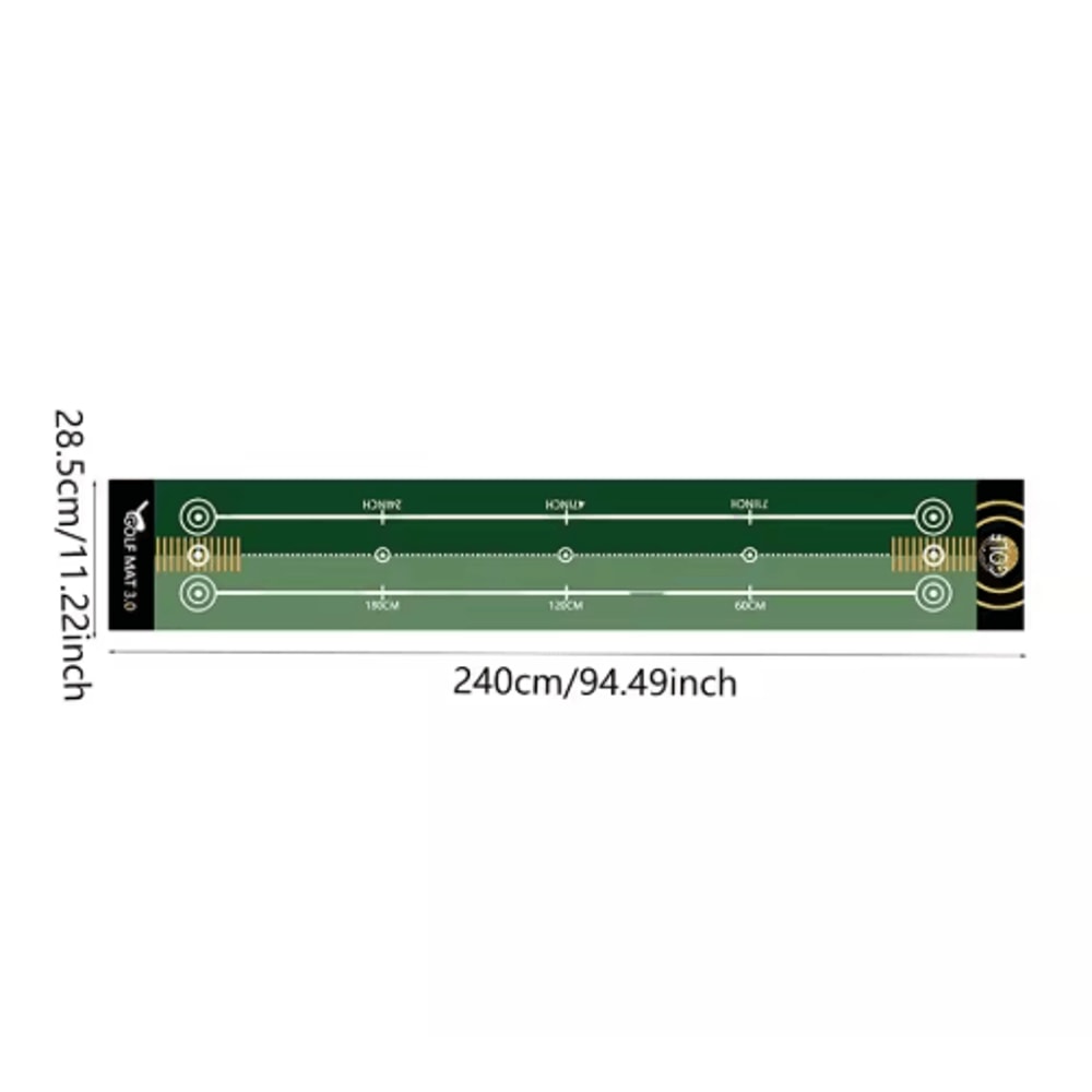 PrecisionPutt Golf Putting Mat Portable Golf Putting Trainer For Home Outdoor Practice 9