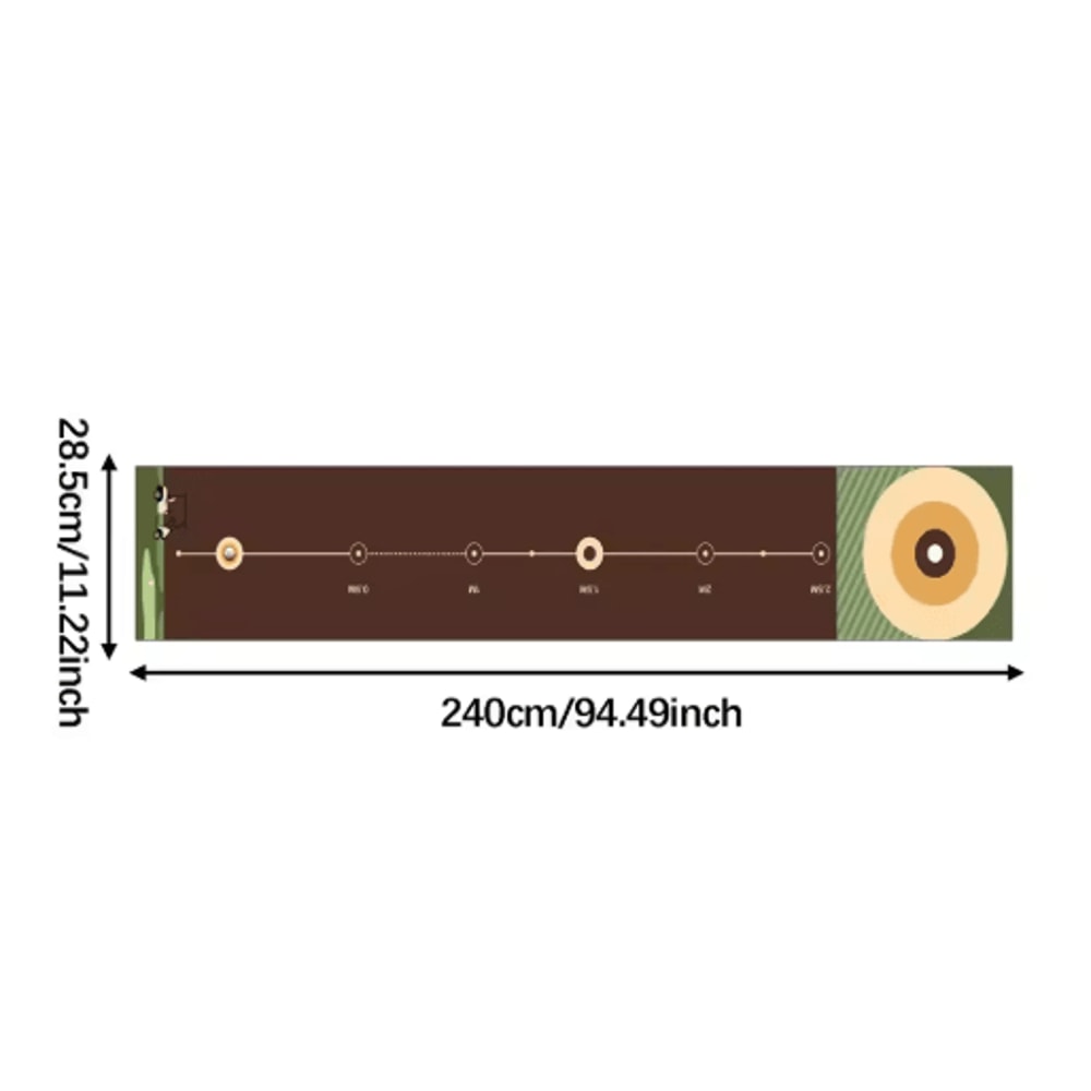 PrecisionPutt Golf Putting Mat Portable Golf Putting Trainer For Home Outdoor Practice 12
