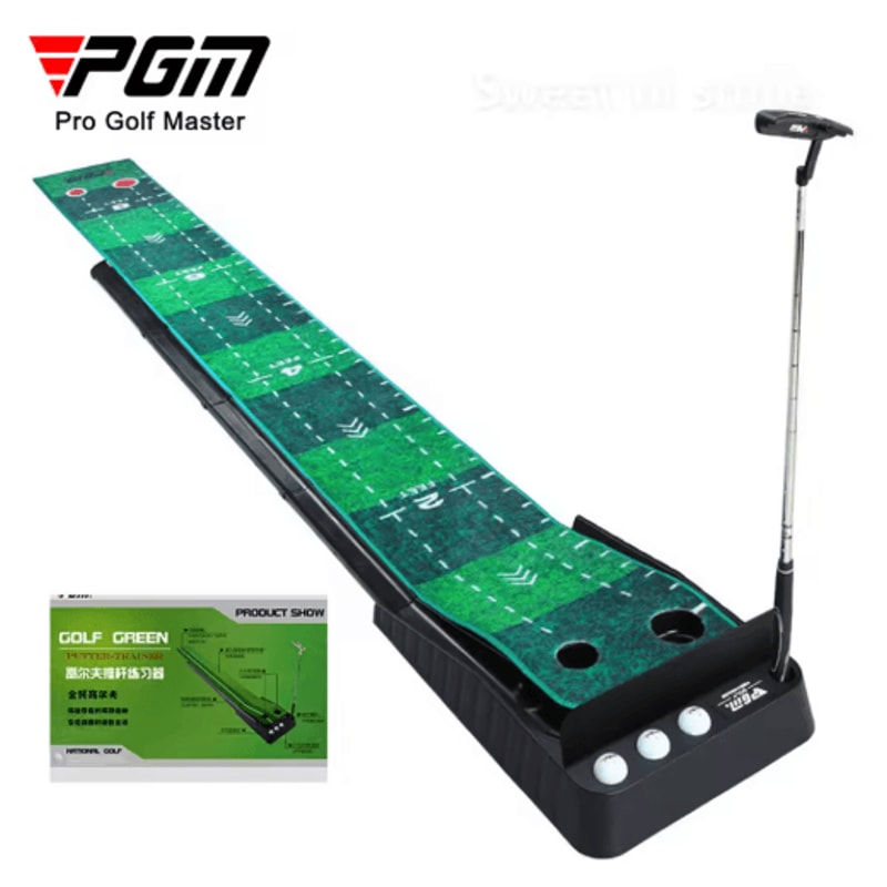 PGM TL021 3M Golf Putting Mat Professional Golf Putting Trainer With Ball Return 6