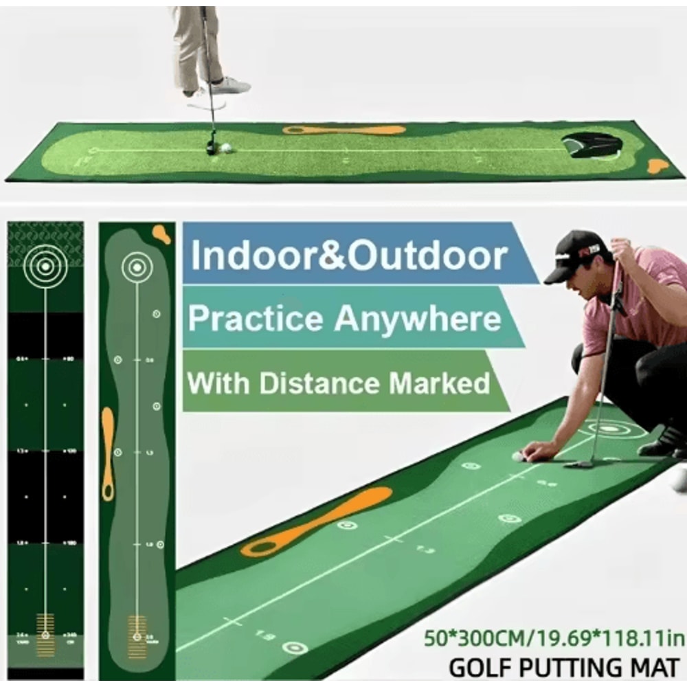 ProGreen Golf Putting Carpet Mat AntiSlip Indoor Golf Putting Mat 50by300cm 7