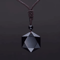 MysticCore Obsidian Pendulum Necklace Natural Obsidian Pendant Hexagram Energy Stone 2