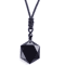 MysticCore Obsidian Pendulum Necklace Natural Obsidian Pendant Hexagram Energy Stone 4