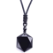 MysticCore Obsidian Pendulum Necklace Natural Obsidian Pendant Hexagram Energy Stone 4