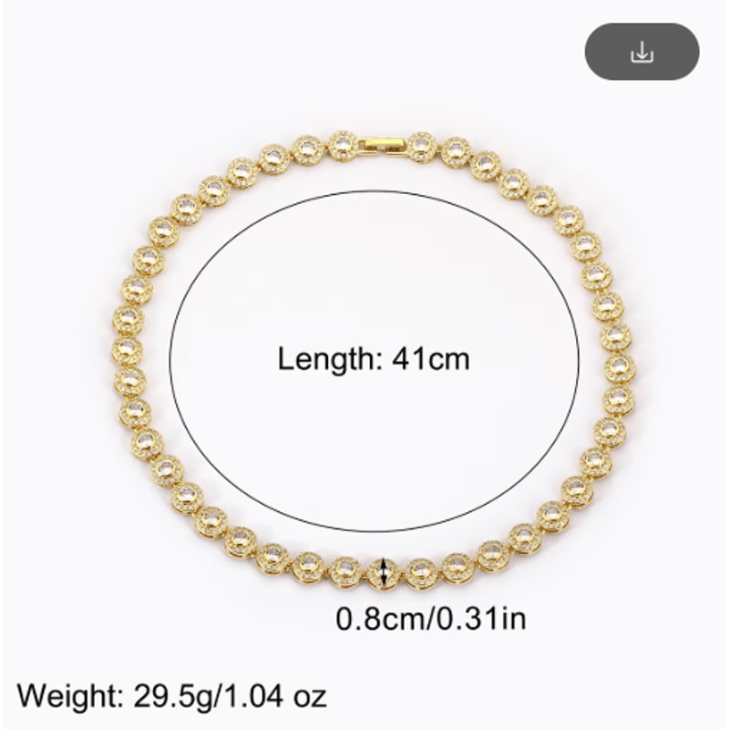 Nidin Crystal Zircon Heart Necklace Elegant Zircon Pendant Necklace For Women 5