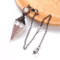 HarmonyStone Crystal Pendulum Necklace Natural Chakra Crystal Pendant Hexagonal Cone 2