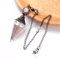 HarmonyStone Crystal Pendulum Necklace Natural Chakra Crystal Pendant Hexagonal Cone 2